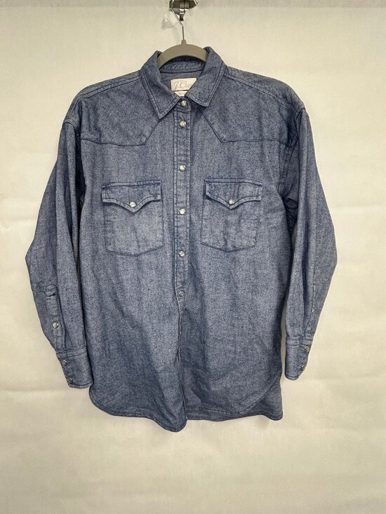 J. Crew Tops - Western Coastal Cowgirl Capsule Denim J.Crew Chambray Pearl Snap Shirt Women’s 2
